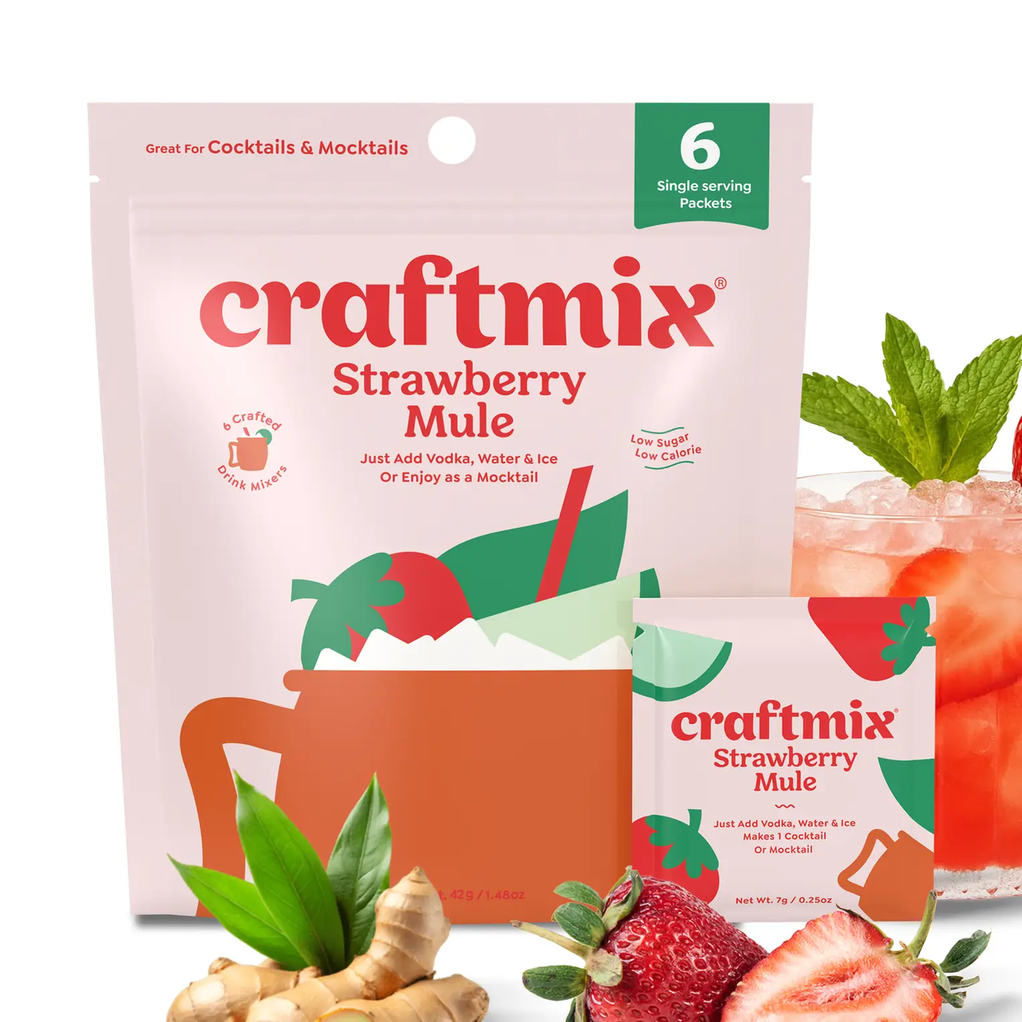 Mezcla Strawberry Mule - Multipack de 6 porciones